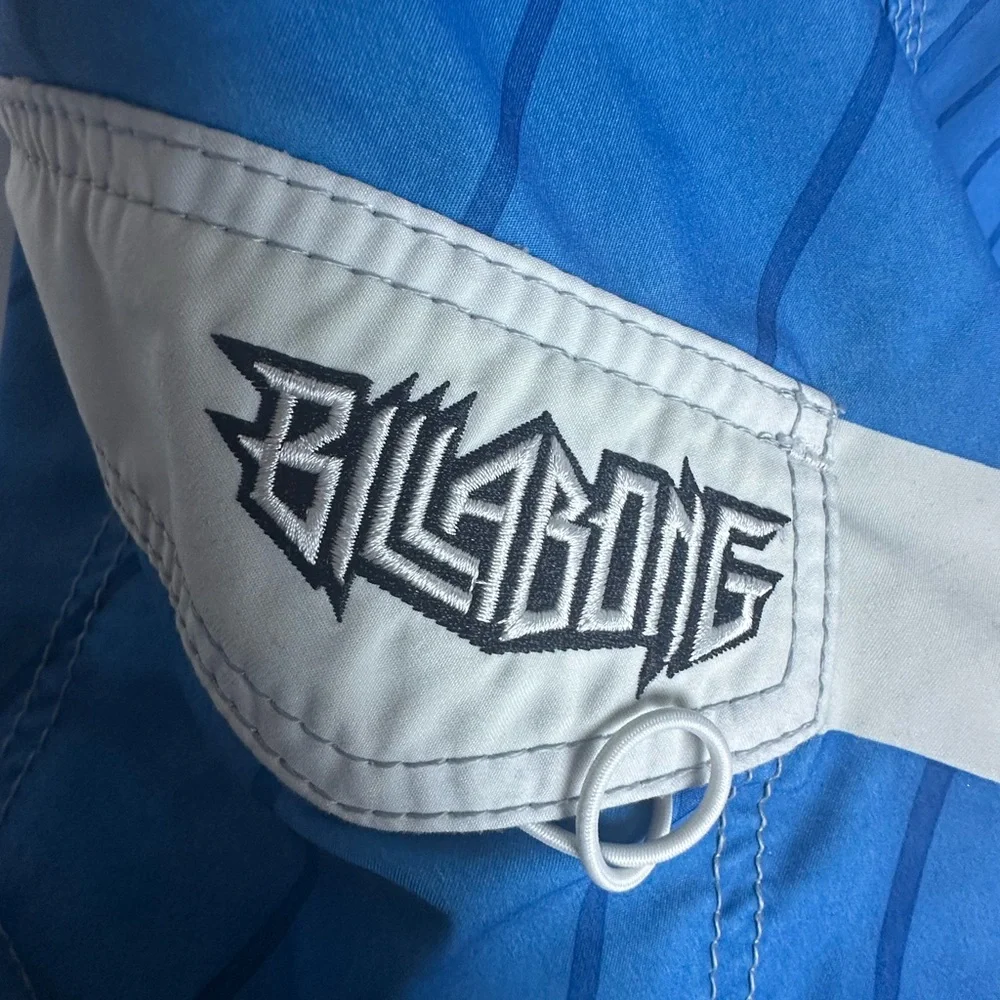 Billabong Blue and Black Board Shorts with Geometric Design - Picture 7 of 9